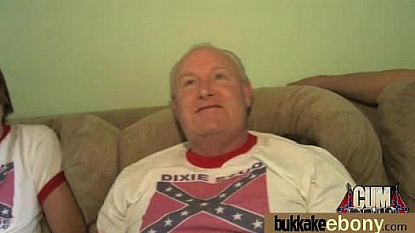 Ebony babe sucks too many white cocks 9