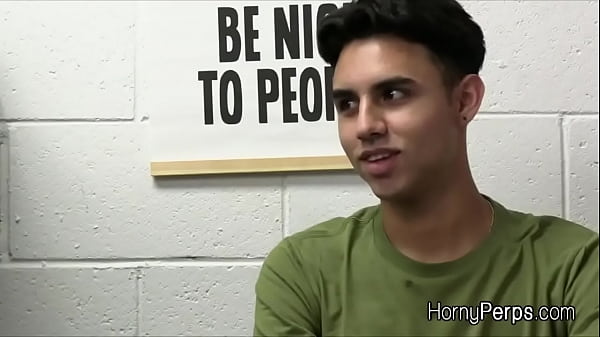 Twink suspects sucking and getting fucked by officers BBC in threesome