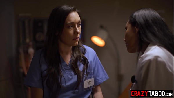 Big ass MILF seduced hot doctore and enjoyed kissing and lesbian sex with pussy licking 