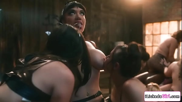 Penny Barber responds to an area where two lesbian groups clashing only to find out that theyre getting along,having fun and pussy licking each other. 