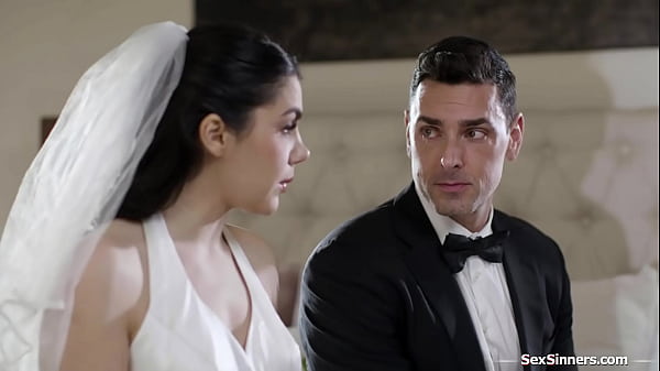 Busty bride Valentina Nappi thought wearing a butt plug during the wedding would make her husband happy but her acts anal about.His friend does not  