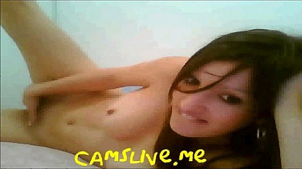 Brunette teen masturbates on webcam