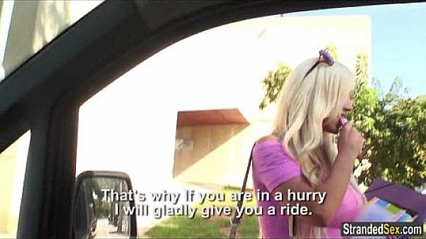 Teen Blondie Fesser gets a free ride, cock and cum