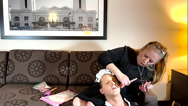 Makeup Transformation on Man Who Becomes Maid