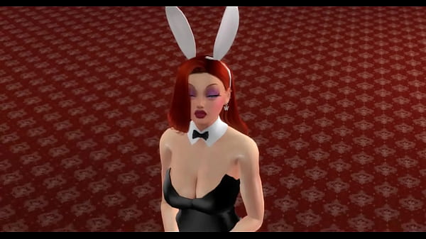 Cartoon whore Jessica Rabbit Milf in bunny outfit  