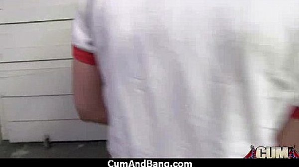 Ebony chick hard fuck in interracial group 6