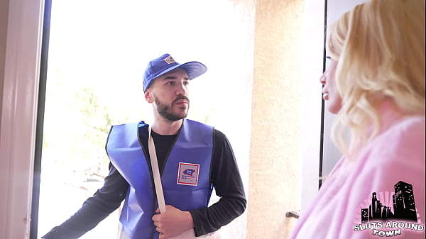 Mailman delivers a big package to pornstar Brittany Andrews