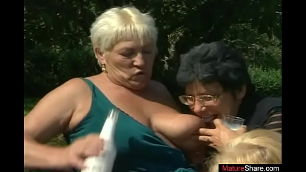 Granny lesbo outdoor