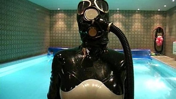 Gas Mask b. by the Pool