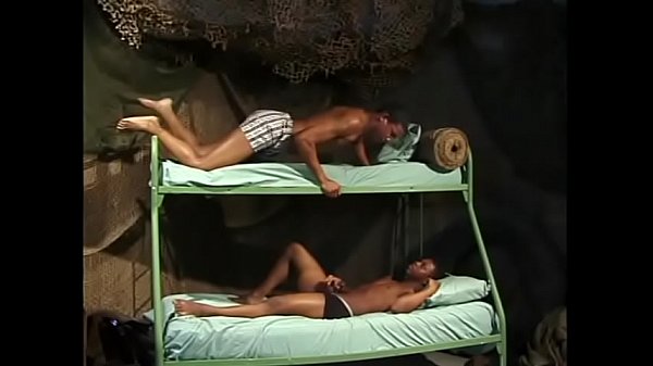 Black guy rams his lover in the ass while laying on the bed