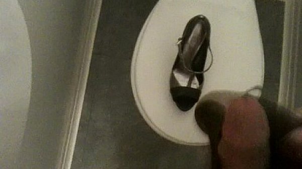Cum on my coworker Heels in Toilets 02