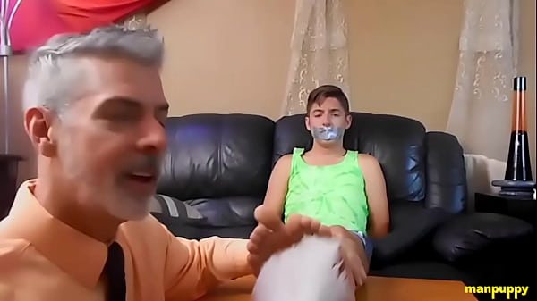 DILF Professor Tickles His Bound Student 