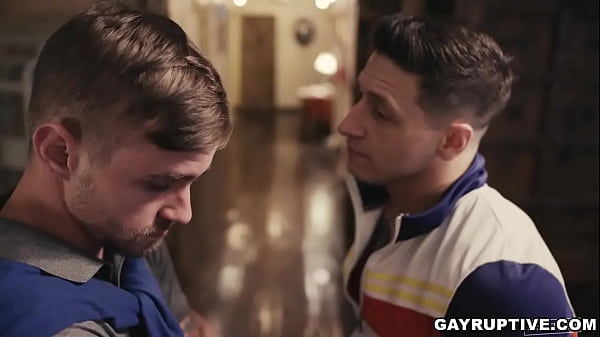 Hunks Dalton Riley and Ryan Jordan gets into the bed and starts making out until both of them cum hard