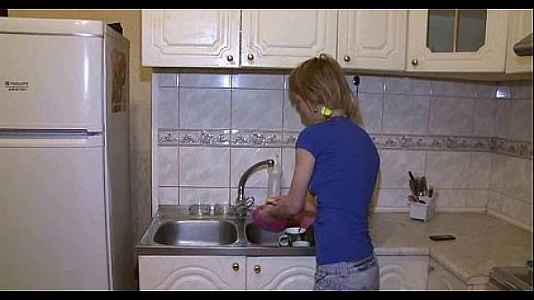 Cock enters mouth & cunt