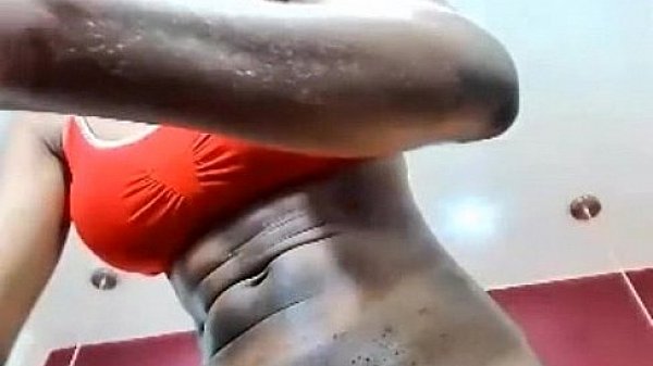 Pretty face tranny strokes her big dick (part2)