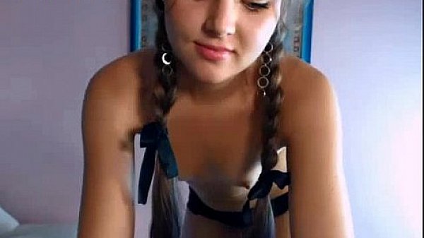 Tiny Brunette Teen In Black Stockings