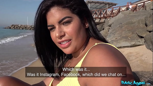 Public Agent - Her big tits bouce while getting fucked in the outdoor pool