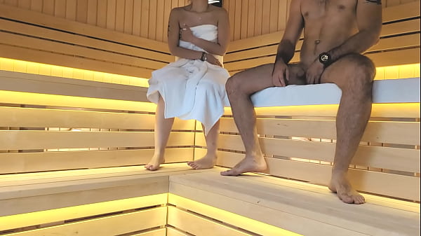 Japanese wife cheating getting fucked by a friend in public spa  