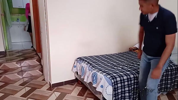 She fucks him to help her do her homework before they arrive and discover us: I fuck my neighbor until her pretty ass hurts