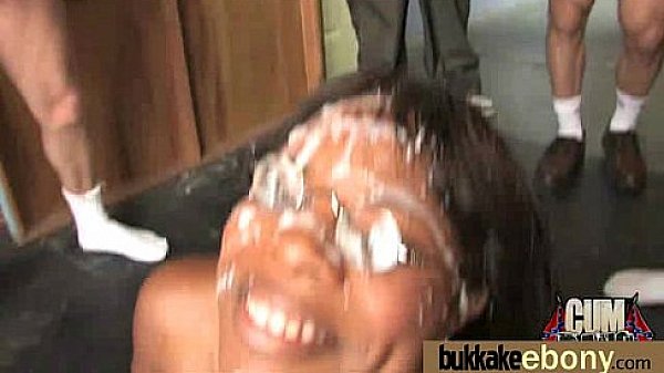 Busty black babe bubble bath group cocksuck! 8