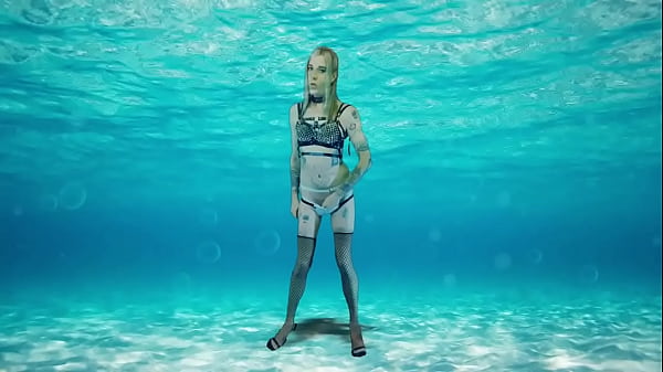 Ocean Tgirl Dancing in Lingerie and Masturbating 