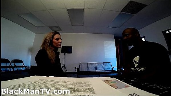 White teen fucks blackman for job