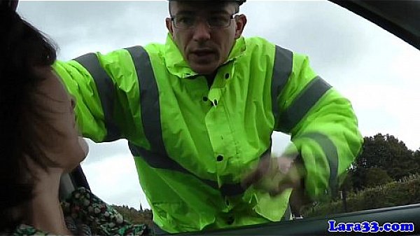 Mature british skank swallows police cum