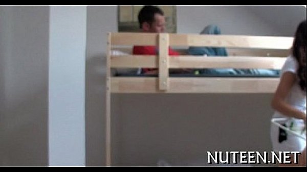 Boy fucks stunning teen