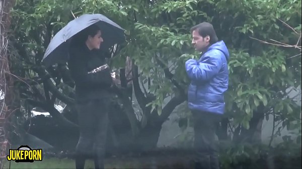 A shower of cold water, makes this brunette hot