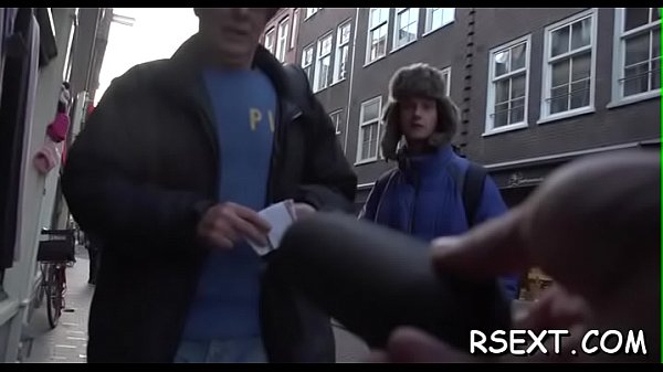 Cute honey sucks large pole