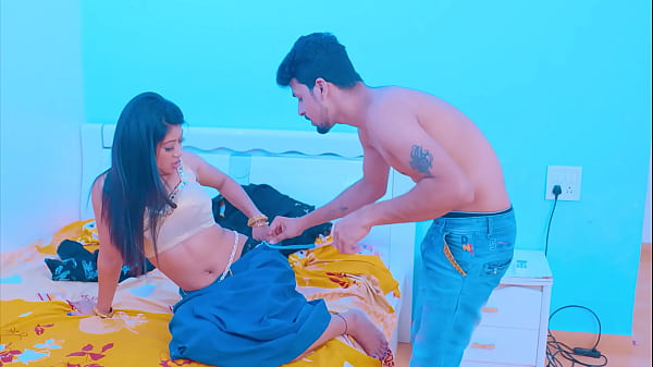 Slim bhabhi enjoyed her first Suhagrat night with her husband