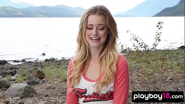 Petite teen slut sensual striptease on beach