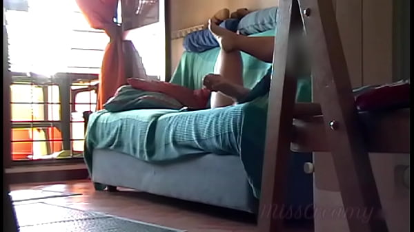 I pull my dick out in front of my naked step sister and she helps me cum - Hidden cam sex 