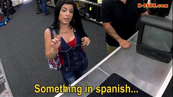 Pervert pawnkeeper fucking a hot Cuban chick in the pawnshop
