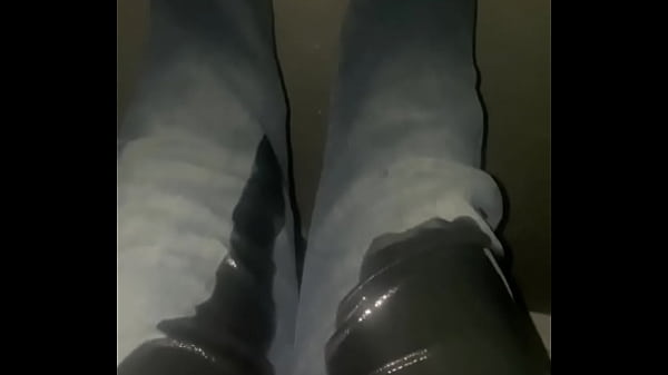 wetting my denim jeans  