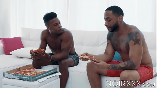 Stunning ebony Jaxx Maxim puts his BBC into use by raw dogging the ass of the handsome stud Adrian Hart!