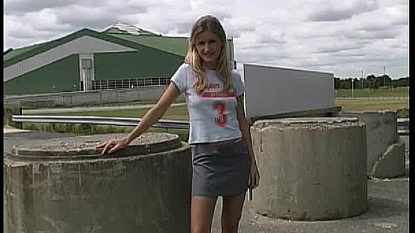 blond teen public upskirt