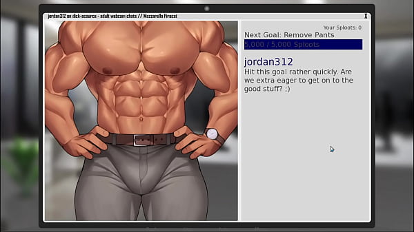 Gay Worker Gooning Webcam in Office Game