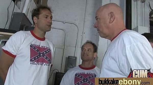 Hot ebony bukkake gangbang 4