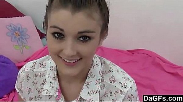 Hot girl showing off and playing in front of camera