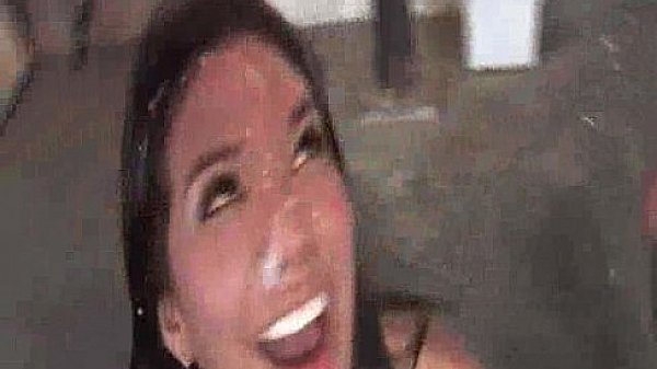 White Bukkake on Ebony Girl