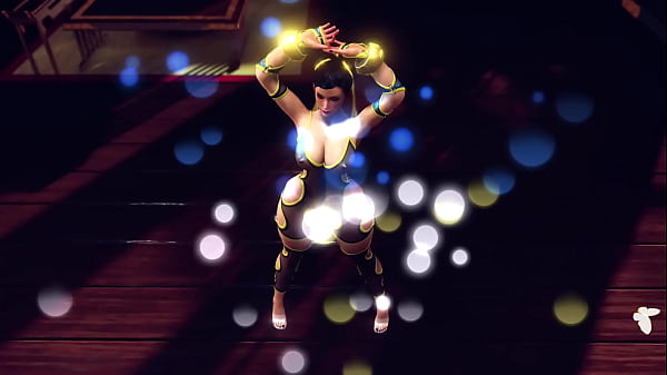 Curvy Chun Li in lewd bodysuit dance and tease you