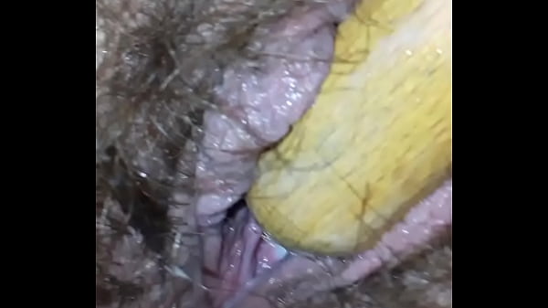 Slut Fucking With Wooden Handle  Of A Toy