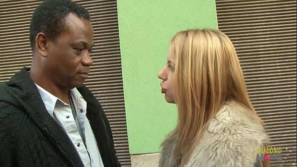 Mesmerizing blonde chick screwing with a black stranger in her apartment