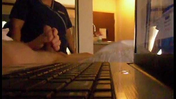 Maid come in for the quick cum show  