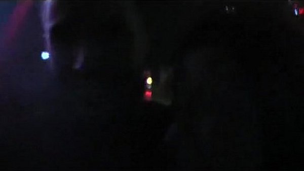 Blow and hand job in club's restroom