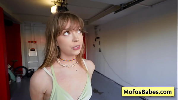 See sensual blondie teenager giving a wet blowjob and getting her pink pussy finger fucked  