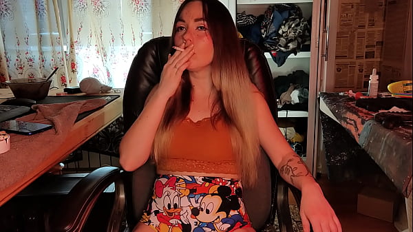 beautiful asian stepsister smoker