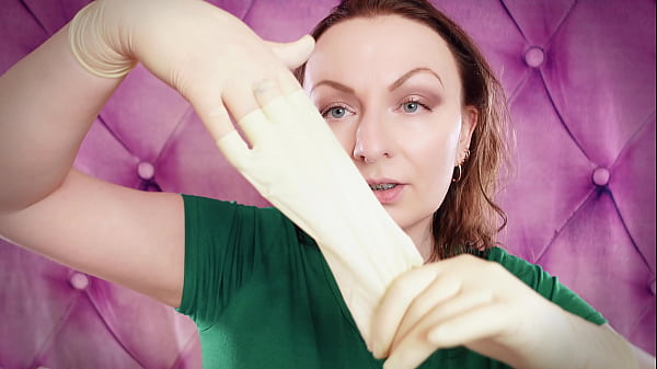 ASMR: gloves fetish. Double latex gloves. (SFW)