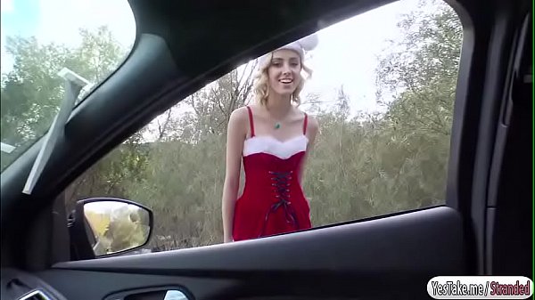 Haley hitches with a stranger. She got no cash and the only thing she can offer is her pussy. They pull over then Haley rides him and enjoys his dick.  
